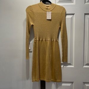 Free People Gold dress